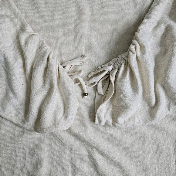 Lauren Ralph Lauren Women's Cream Top Size PS 80% Silk 20% Cotton - Picture 8 of 9